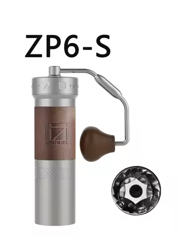 1Zpresso ZP6 S Manual Coffee Grinder Portable Mill 48mm Stainless Steel Burr