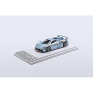 Mohinhxeps-1/64_ XF 1/64 Pagani Imola blue silver gold edge diecast model.