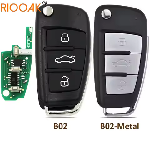5pcs KEYDIY B02 B02-Metal Universal B Remote Control Car Key for KD900 URG200 KD-X2 Mini KD Generate