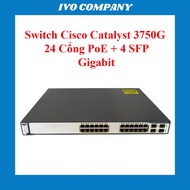 Cisco Catalyst C3750G-24P Network Switch 24 PoE Ports + 4 SFP
