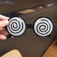 Bluelover New Cosplay Glasses Vertigo Pattern Funny Decorative Glasses Anime Dizzy Eyeglasses Birthd