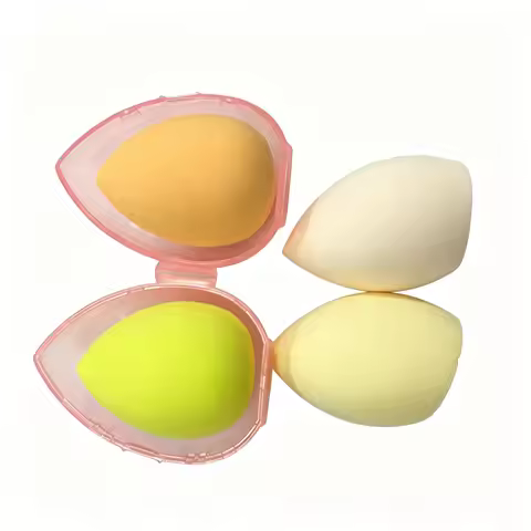 vvocci 4pcs Beauty Cosmetic Egg Beauty Blender Teardrop Gourd Oblique Cut Powder Puff Makeup Sponge 