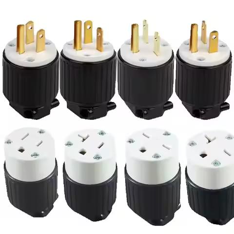 1pcs America NEMA L6-15P 6-15R US Wire Industry Extension Power Connector L5-15P 5-20P 6-20P Assembl