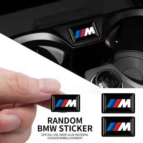 10Car Styling 3D Emblem Epoxy Decoration Stickers For BMW M X1 X3 M3 M4 M5 F93 F92 F97 F98 F95 F96 F