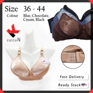 D202|Plus Size 36-46 Women’s Full Cup Coverage Cotton Non Wired No Dawai Lady’s Bra Baju Dalam Wanit