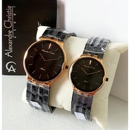 Alexandre Christie AC8616 Jam Tangan Couple/ Pasangan Tali Rantai Stai