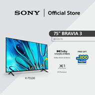 Sony 75" BRAVIA 3 | 4K HDR Processor X1 | 4K Ultra HD | High Dynamic Range (HDR) | Smart TV (Google 