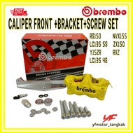 Brembo GP4 CALIPER BRACKET+FRONT CALIPER+SCREW RS150 RXZ nVX155 Y15ZR LC135 ZX150 M3 M4 Y125Z RFS150
