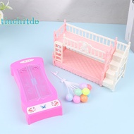 [TinchitdeS] Mix Doll Furniture Fashion Double Bed Balloon Wardrobe Mini Slide Fridge Bags Pets For Accessories Doll DIY Family Toy [NEW]
