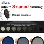 [vsrhkq] ND2 to ND400 Slim Fader Variable Adjustable ND Filter Optical Glass - 37mm