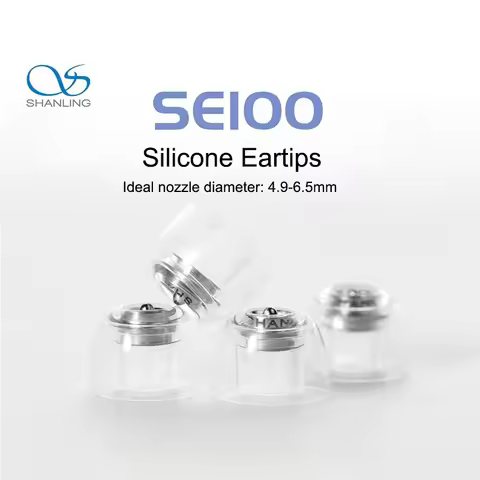 SHANLING SE100 Silicone Eartips Ear Tip Built-In Metal Divider Reducing Second Harmonics Reducing Di