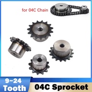 1Pcs 04C Sprocket 9/10/11/12/13/14/15/16/17/18/19/20/21/22/23/24 Tooth 04C Table Wheel,45# Steel for