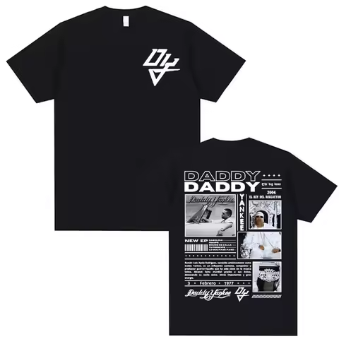 2026 Rapper Daddy Yankee Tour Merch T Shirt Men's Women Clothing Fashion Gothic Oversized T Shirts U
