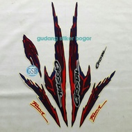 MERAH Crystal tune 1995 red motorcycle striping sticker