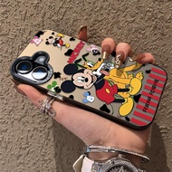 Casing iPhone 11 13 14 15 16 Pro Max Mickey Mouse & Puppy Case For iPhone 13PM 16PM 15PM 14PM 12PM