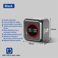 Mini Flip Timer Portable Gravity Cube Timer 5/10/25/45min 4 Preset Time Digital Kitchen Timer For Wo