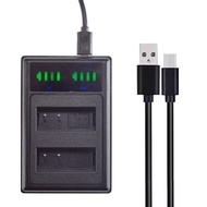 LCD USB Battery Charger for Panasonic DMW-BLE9E DMW-BLG10PP Lumix DMC-GX85 DMC-GX80 Leica BP-DC15 Le