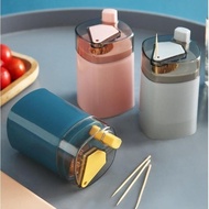 Toothpick Jar, Smart Toothpick Box With Automatic Push Button Turns On