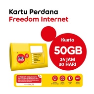 PERDANA FREEDOM INTERNET 50GB QUOTA UTAMA 50 GB 24 JAM IM3 OOREDOO