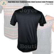 ☊♦Ready Stock Baju Batik Jersey Lelaki Traditional Sabah Sarawak Lelaki Perempuan | Size S-XL