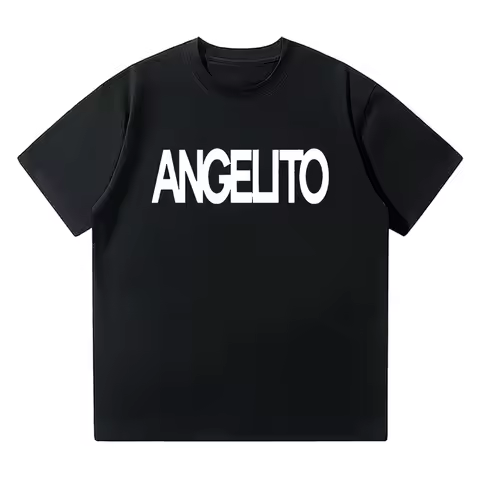Bad Gyal Angelito Tee Rapper Bad Gyal Hip Hop T Shrit Trendy Women's Short Sleeves Tops Harajuku Cot