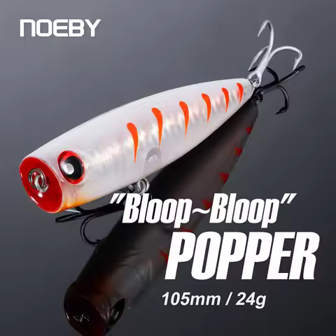 Noeby 105mm 24g Topwater Popper Fishing Lures Wobblers Long Casting Artificial Hard Baits Saltwater 