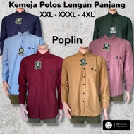 KEMEJA Plain Long Sleeve Shirt Jumbo XXL - XXXL - 4XL Casual Color Long Sleeve Plain Shirt/
