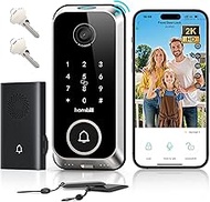 hornbill Video Smart Lock with Camera: 4-in-1 Ring+2K Camera+Doorbell+Fingerprint Keyless Entry Door