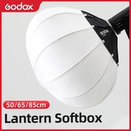 Godox CS-50D 50ซม. CS-65D 65ซม. CS-85D 85ซม. โคมไฟซอฟต์บ็อกซ์ทรงกลมพกพาได้ติดตั้งเร็วสำหรับแฟลชสตูดิ