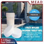 Chlorine Klorin 1KG Tablet 90% - MY-CHLOR PREMIUM TCCA 90 Tablet for swimming pool