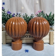 1 Piece Of Curtain Rod Head Teak Pattern Color