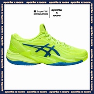 Asics Court FF 3 Tennis Shoes - Women's Court Shoes (HAZARD GREEN/REBORN BLUE) 1042A220-300 ( 3-7 Da