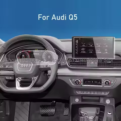 Screen Protector Tempered Glass For Audi Q5 Audi Q5L 2021-2025 10.1 inch Car GPS Navigation and 12.3