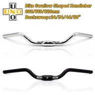 UNO Handlebar Mountain Bike Handlebar M Type Bike Handle Bar Swallow Handlebar City Road Bike Handle Bar 25.4/31.8mm Mtb Handle Bar Black/Silver Trekking Bike Bar Stem Parts