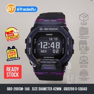 Original G Shock Men GBD-200SM-1A6 GBD200SM-1A5 Digital G-Squad Workout Watch Orange Jelly Resin Band [READY STOCK]