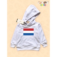 Premium kids hoodie jacket with Dutch flag design
