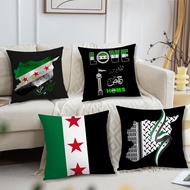 Syria Flag pillow cover Living Room Headboard Bedroom Office Cushion Cushion Sofa Nap Time Pillow Ca