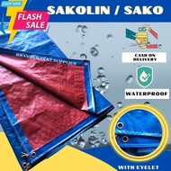 20ft x 40ft SAKO Waterproof Laminated Sack / Sakolin / Sackolin / Lona / Trapal with Eyelets used fo