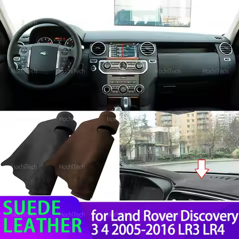 For Land Rover Discovery 3 4 2005-2016 LR3 LR4 Car Inner Suede Leather Dashboard Cover Dash Mat Carp