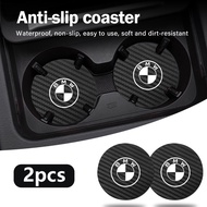 2pcs carbon fiber car sink coaster suitable for BMW 525li X1 X3 X4 X5 320li car interior accessories