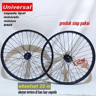 20 inch BMX bike rims are already assembled on spokes, just install it