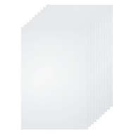 HARFINGTON 10pcs Clear Plastic Sheets 12" x 8" x 0.016" Transparent Flexible PVC Sheet Panels with P