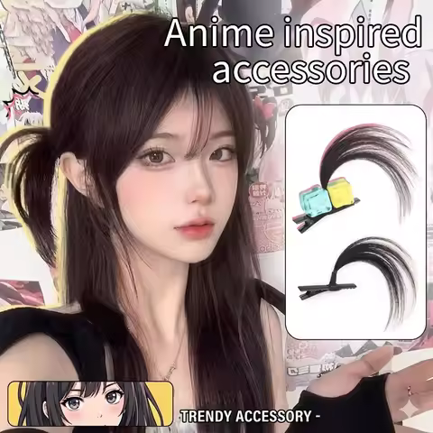 Anime Manga Ahoge Hair Clip Cosplay Fake Extension Hairpins Women Kawaii Hairpiece Simulation Hair S