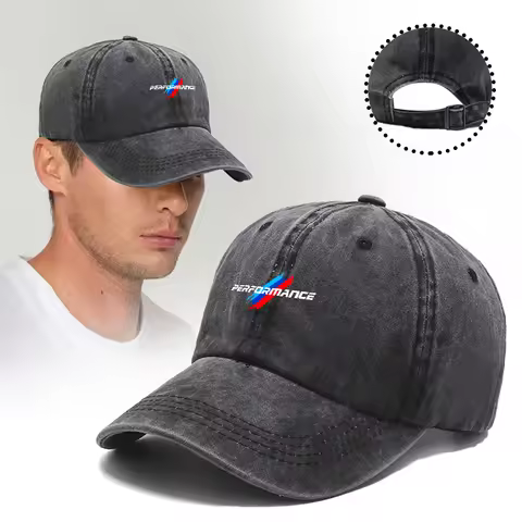 Fashion Car Baseball Cap Visor Sun Hat Unisex Adjustable Sunscreen Hat For BMW Performance E46 E39 E