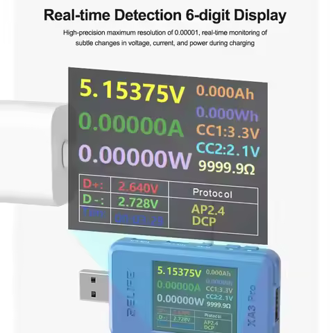 RELIFE XA3 Pro USB Smart Tester Supports PD/QC2.0/QC3.0 Fast Charging 6.5A High Current Tester Mobil