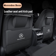 2pcs Car Seat Back Anti Kick Pad Protector Mat Cover For Mercedes Benz E213 E212 E211 W204 W213 W212 W211 W176 W246 Leather Cushion Storage Pockets Auto Interior Accessories