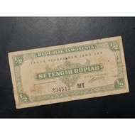 Uang Kuno Setengah Rupiah Seri ORI Tahun 1945 (VF) 234513 MT