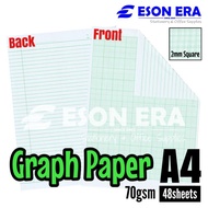 Graph Paper A4 70gsm 48sheets 2mm Square Kertas Graf