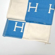 JY0327-Hermes Avalon 藍色/白色嬰兒毛毯