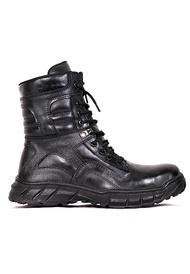 NEFF Sepatu Boot PDL Safety TNI/Polri Kulit Sapi Pelindung Besi Warna Hitam